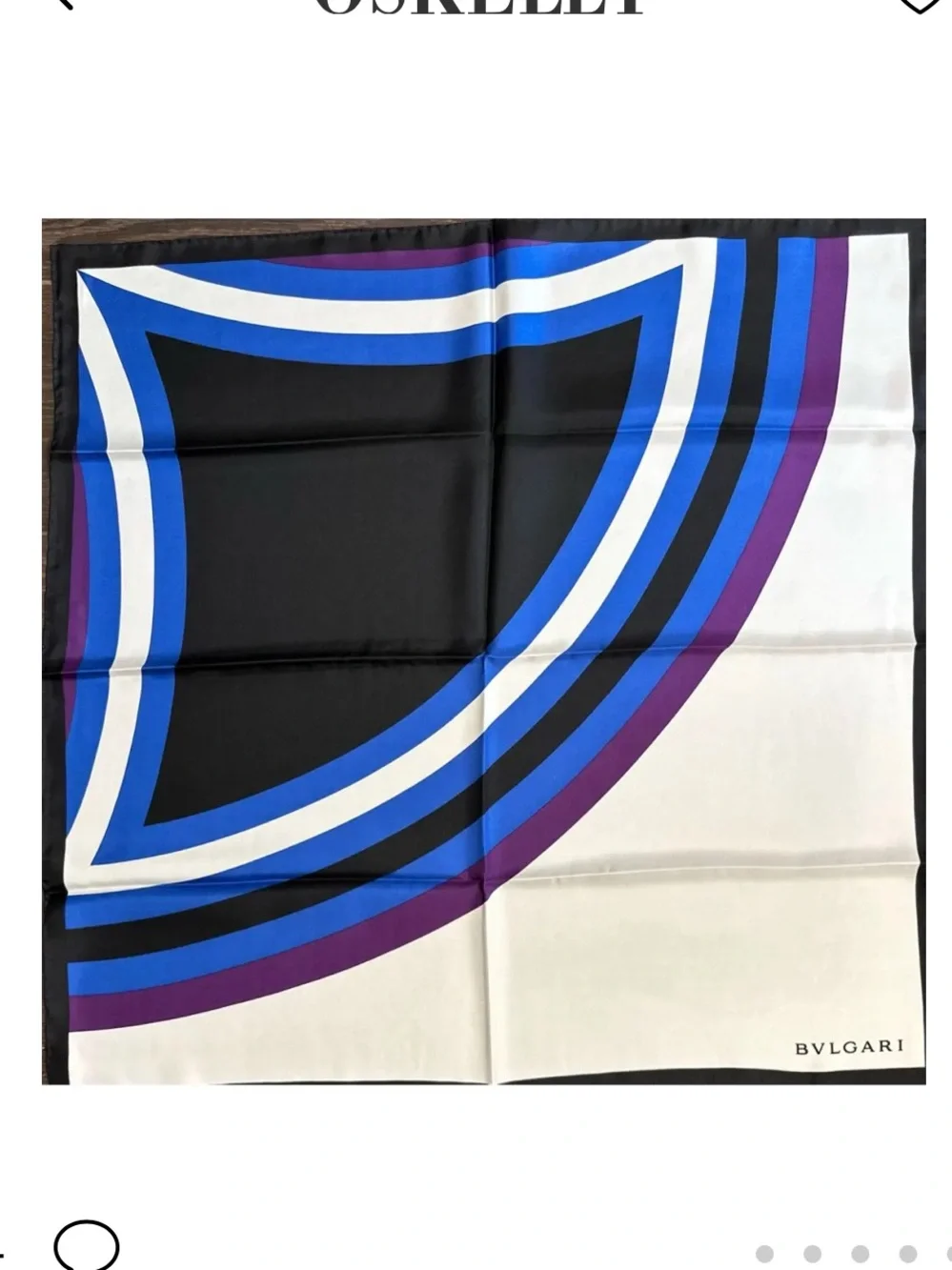 Bvlgari Silk Scarf Geometric Print